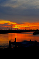 Sunset over Waters Bay, Surf City NC