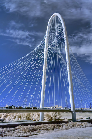 Margaret Hunt Hill Bridge, Dallas TX [Infrared]